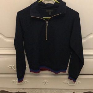 Brand new navy jcrew half zip